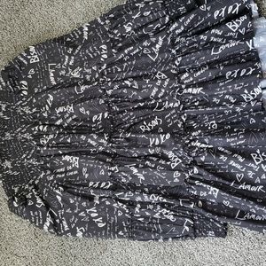 Dress black, white  baby doll dress  prints